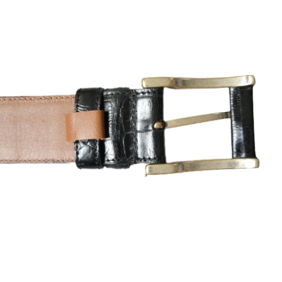 NWOT Fullum & Holt Black Leather Belt Made in Canada Size 38" (95 cm) - Picture 5 of 7